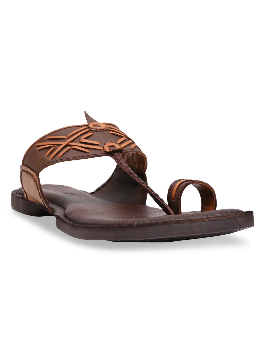 Regal Brown Men Casual Kolhapuris Casual Shoes Vs Running Shoes