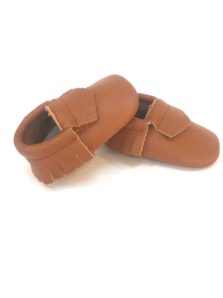 Class Fringe Moccasins - Tan Boots For Motorbike