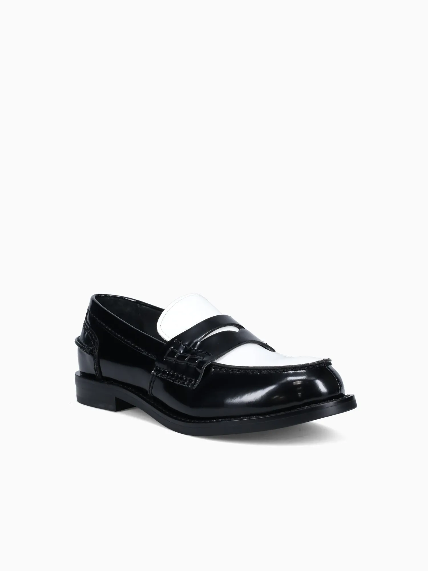 Pimp Loafers Colleague Black White  cow leather