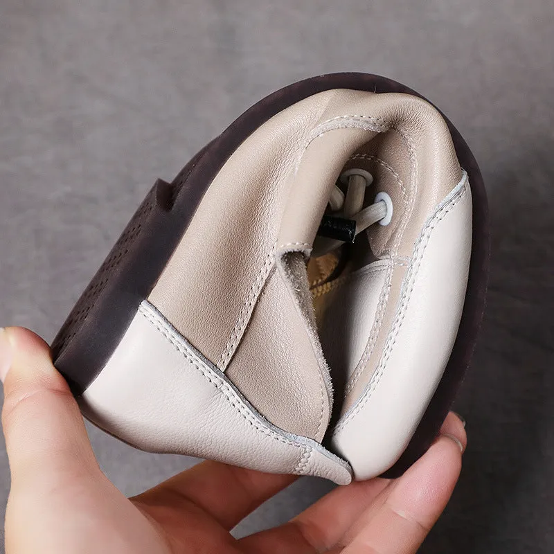 Best Flat Squat Shoes Women's Fashion Quilted Leather Low Top Flat Casual Shoes