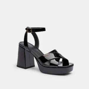 Steel Toe Sandals Coach Block Heel Sandal Black