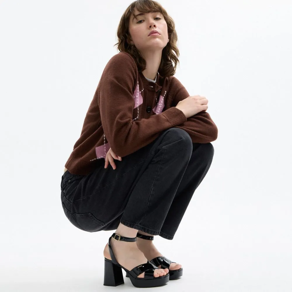 Coach Block Heel Sandal Black Sandals Block Heel