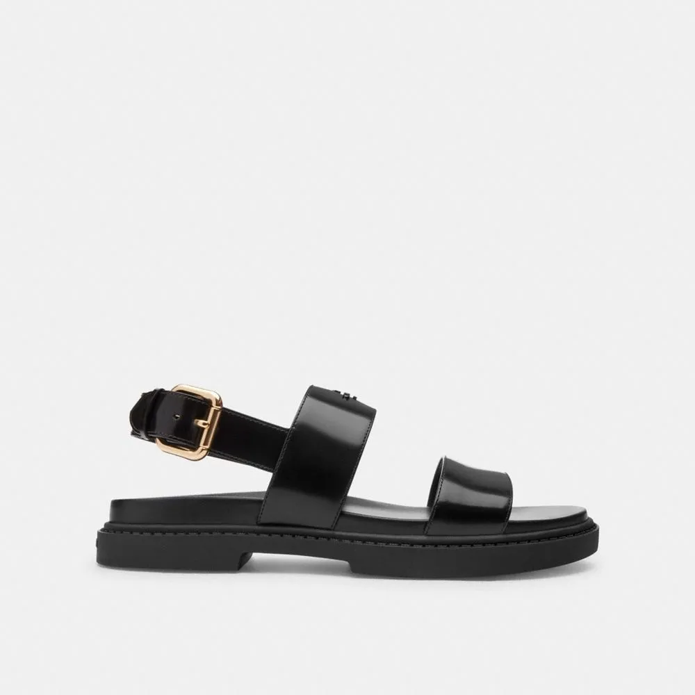 Catherine Malandrino Sandals Coach Two Band Sandal Black