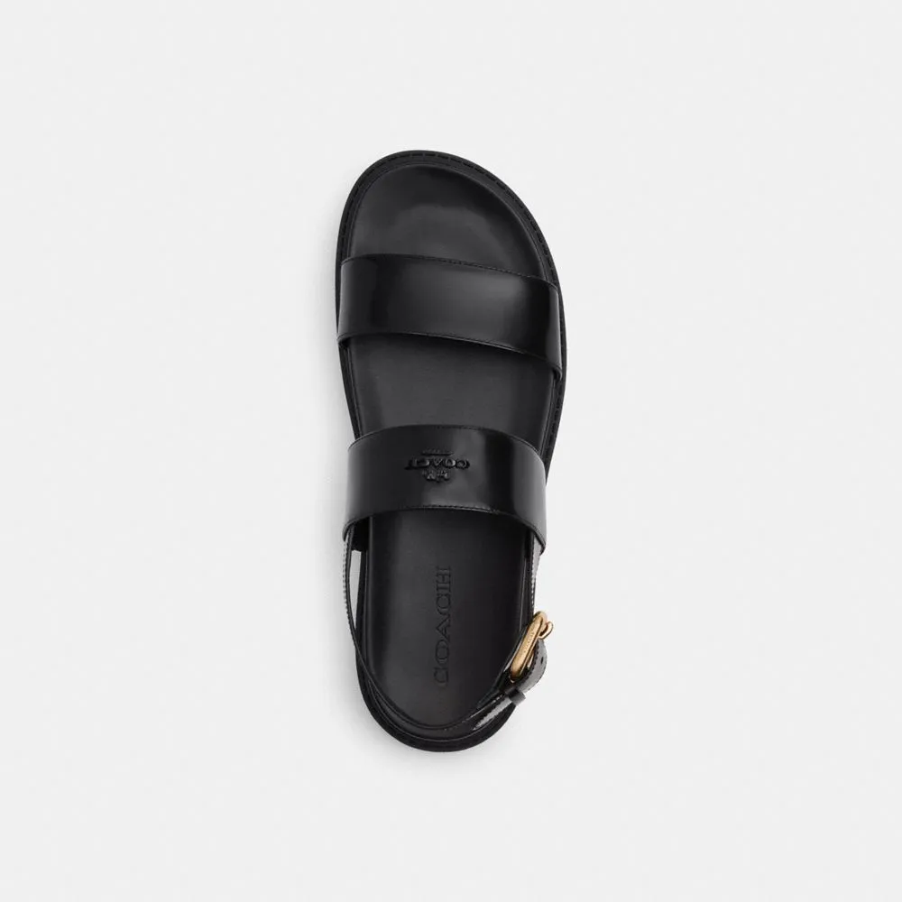 Coach Two Band Sandal Black Summer Dress And Sandals