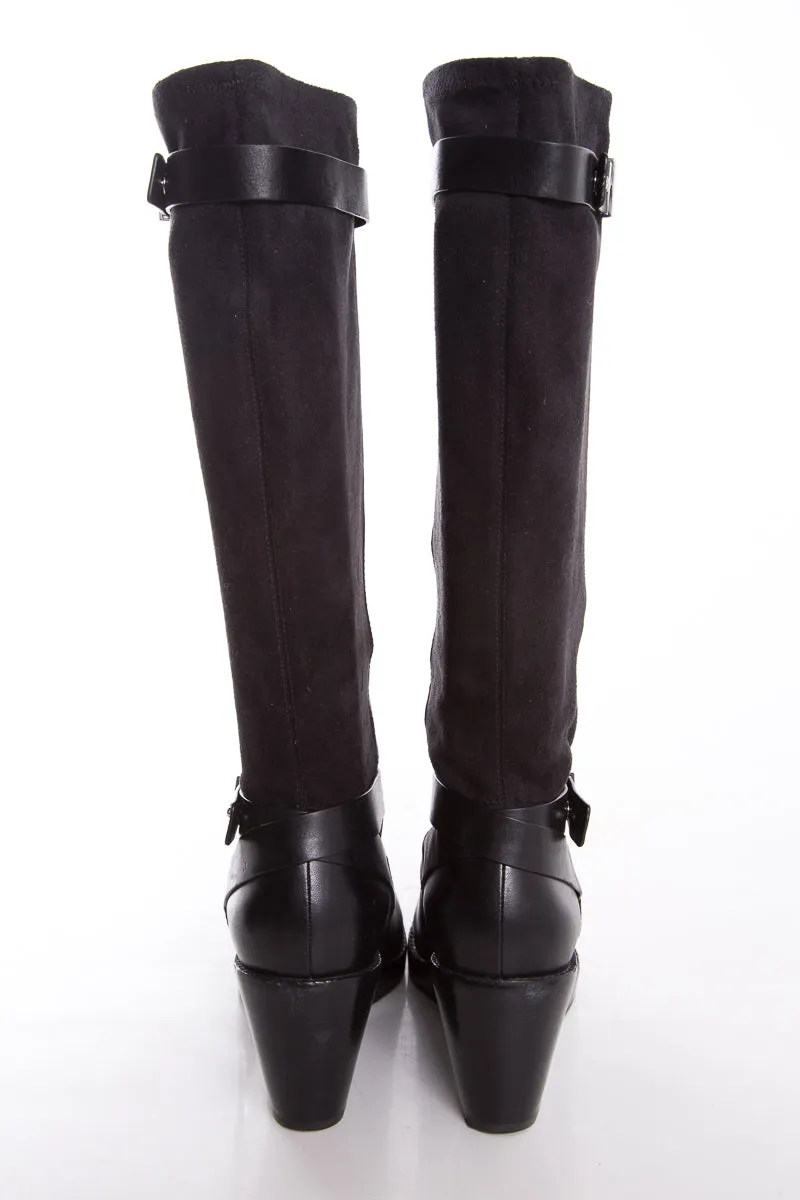 Cole Haan Black Wedge Boots SZ 10 Balenciaga Venom Boots