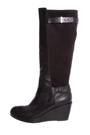 Pull On Winter Boots Cole Haan Black Wedge Boots SZ 10