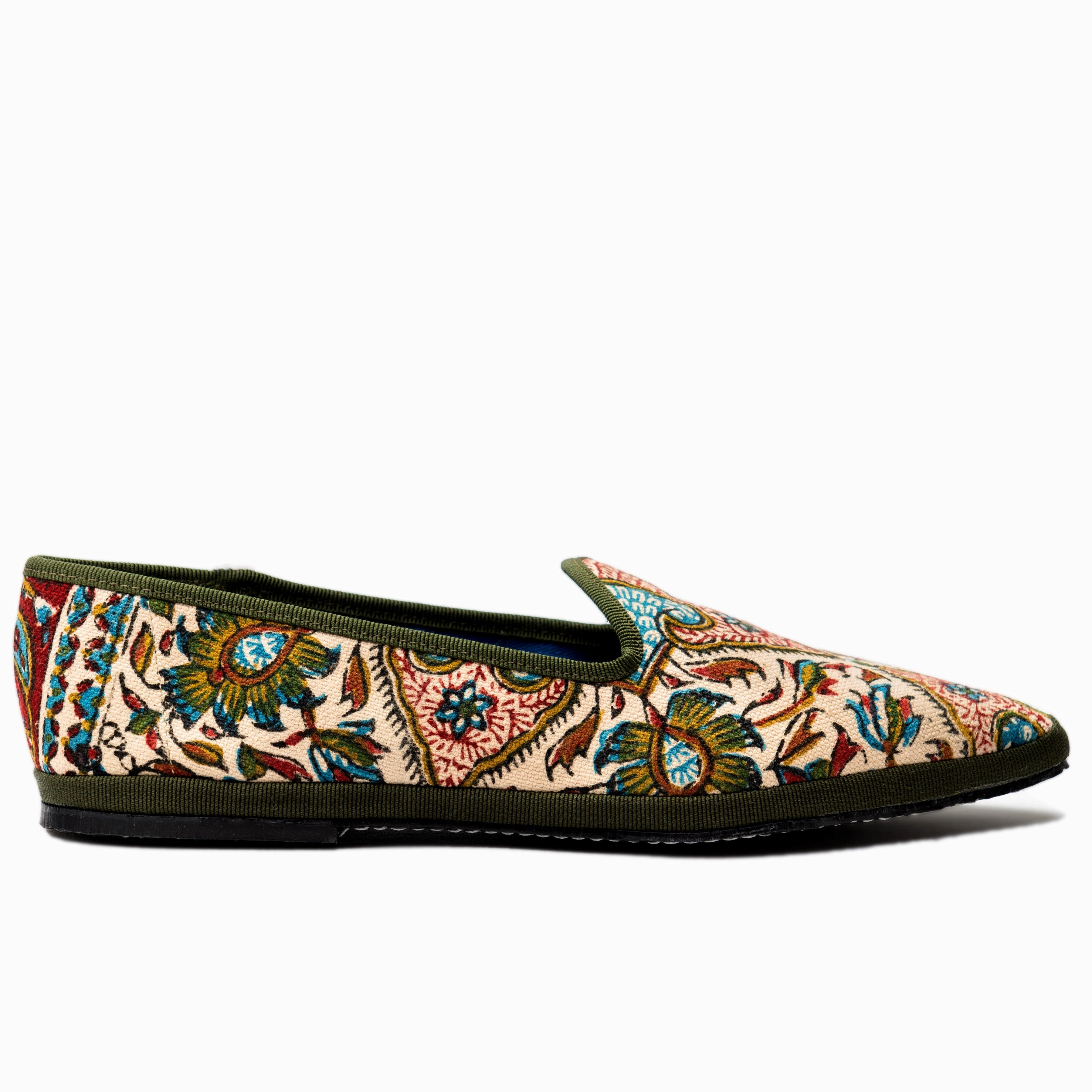 Formals With Loafers Tot block print canvas loafers