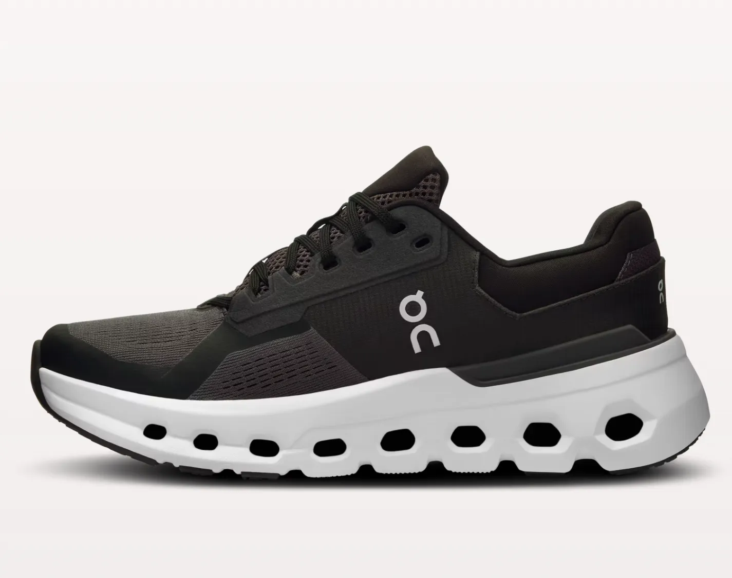 On Womens Cloudrunner 2 Eclipse/Black Wide(3WE10340264) Leather Knee High Boots With Heel