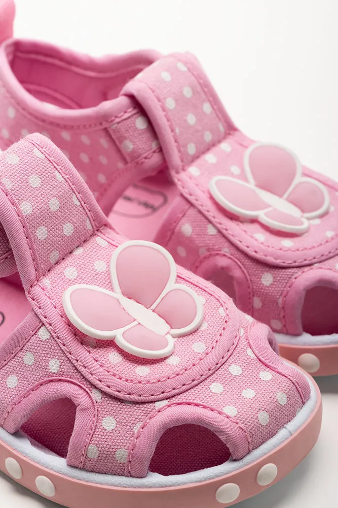 Buffalo Sandals Butterfly Foxing Sandals Pink