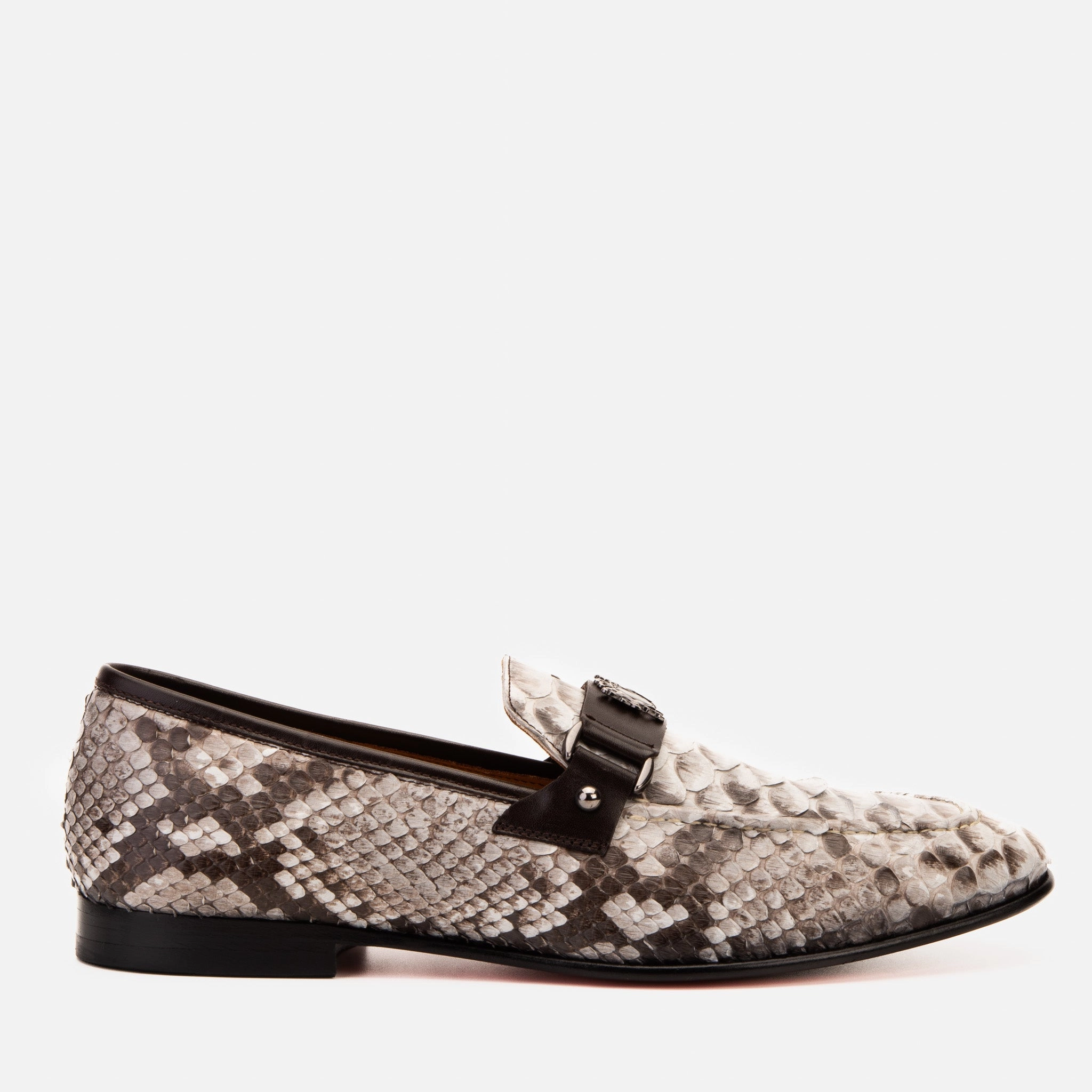 Women's Professional Dress Shoes The Boss Pyth Naturel White Color Bit Loafer Men Shoe