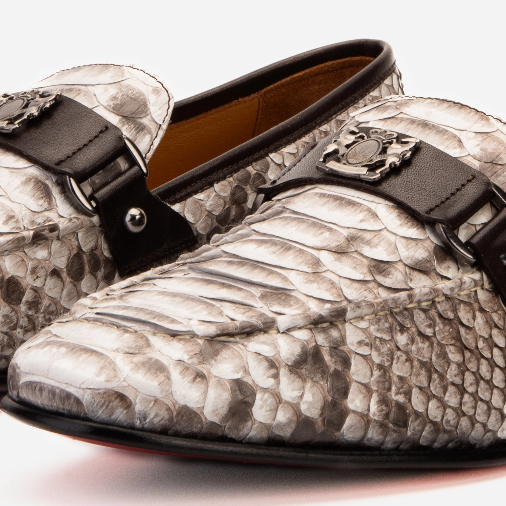 Dress Shoes Johnston Murphy The Boss Pyth Naturel White Color Bit Loafer Men Shoe