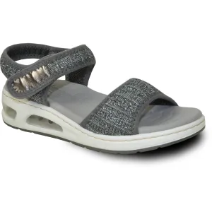 VANGELO Women Sandal ASPEN Comfort Wedge Sandal Pewter Daisy Sandals