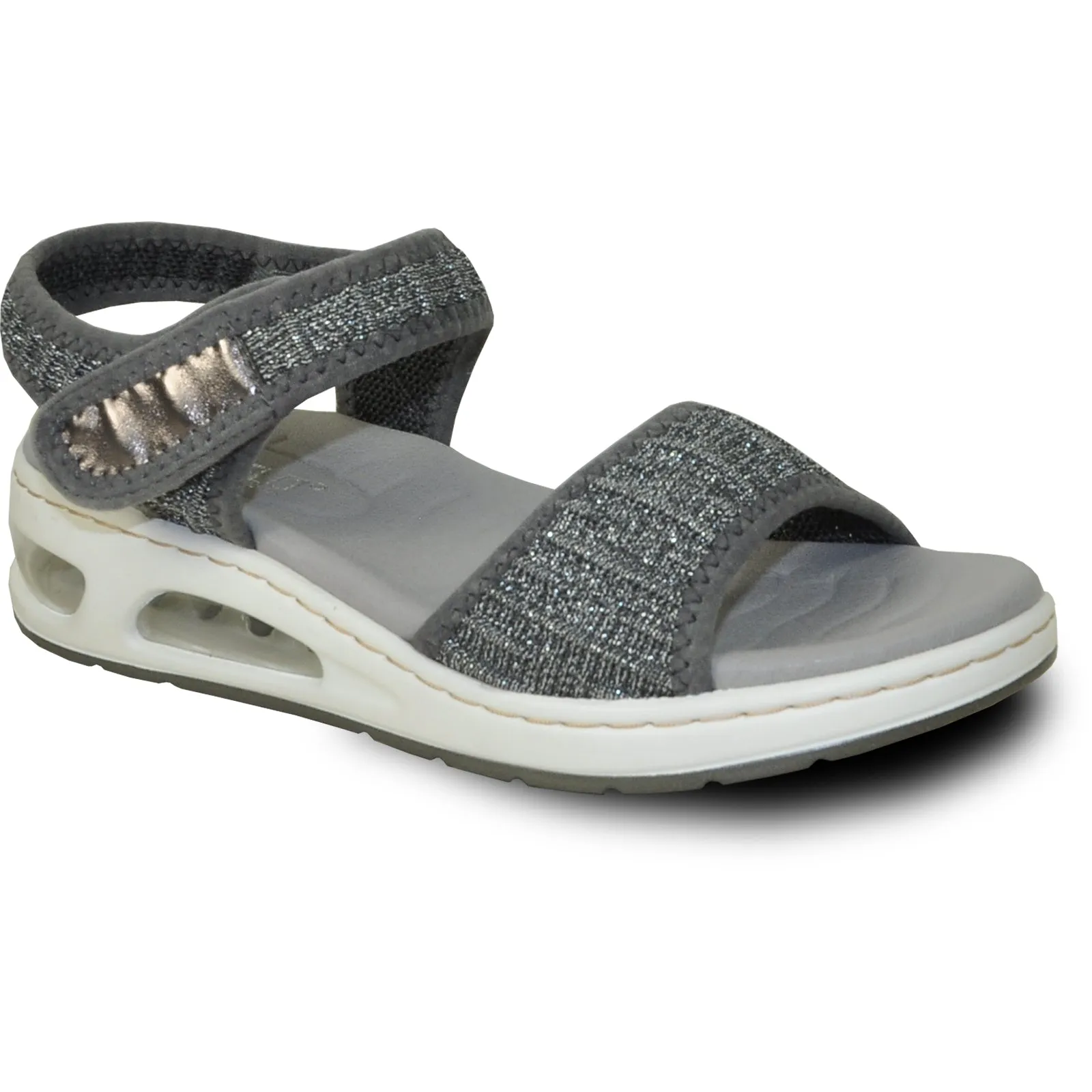 Sandals Nails VANGELO Women Sandal ASPEN Comfort Wedge Sandal Pewter