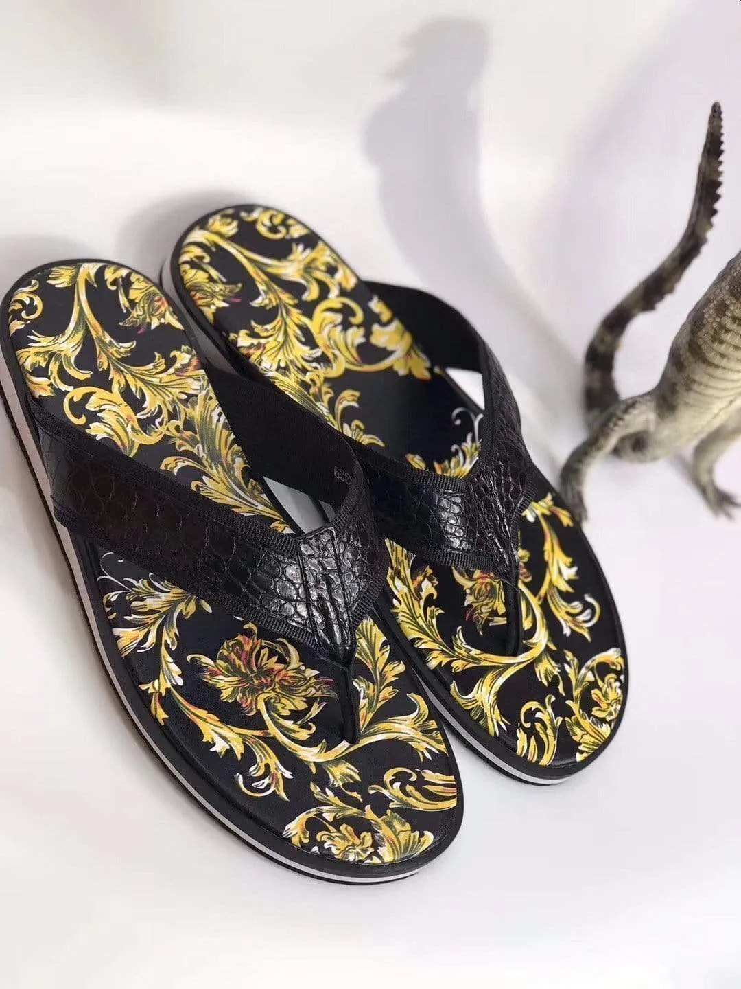 Crocodile Shoes Crocodile Belly Leather Slipper Jack Nightmare Before Christmas Slippers