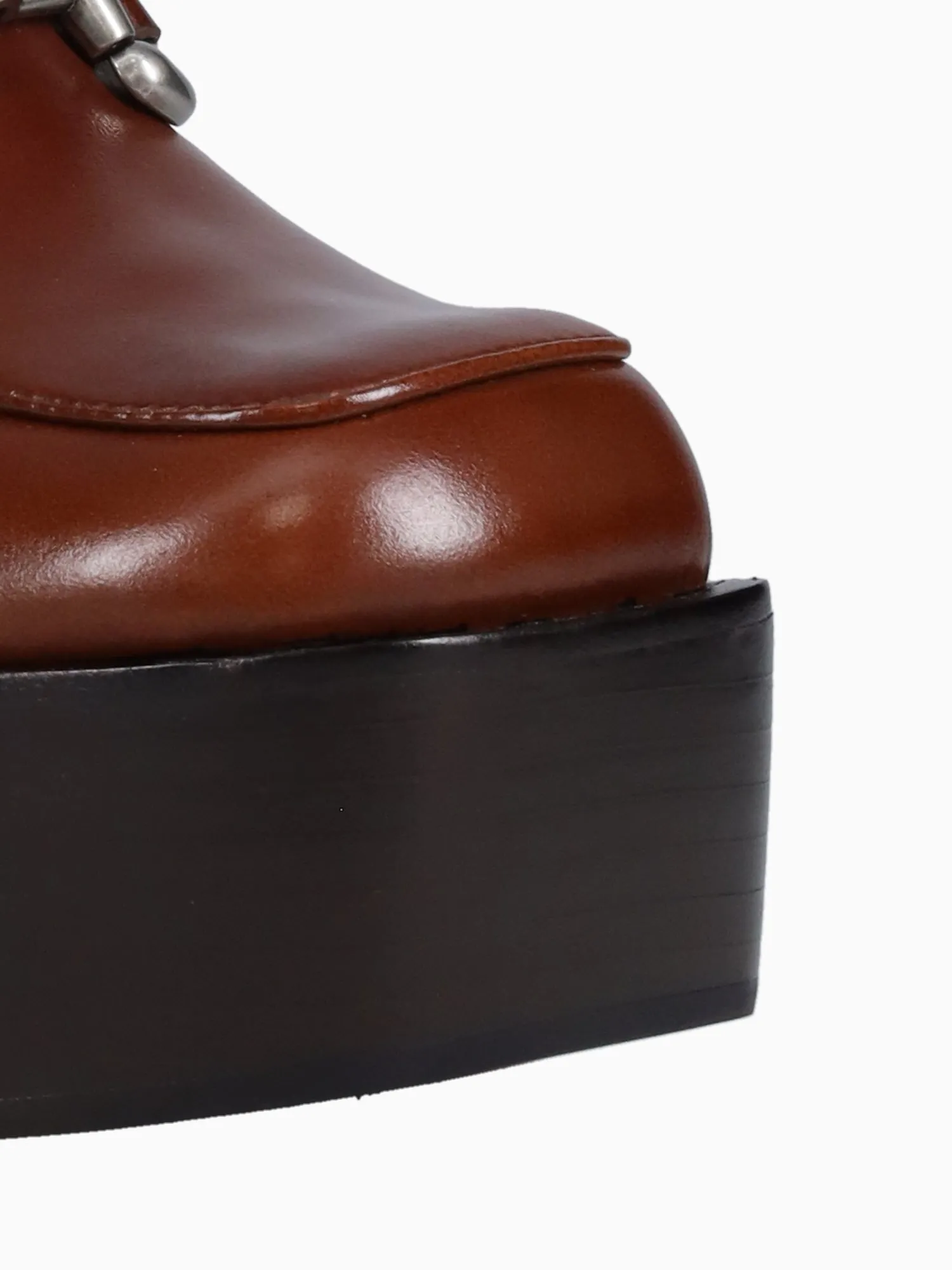 Chunky Suede Loafers Curator Tan Silver leather