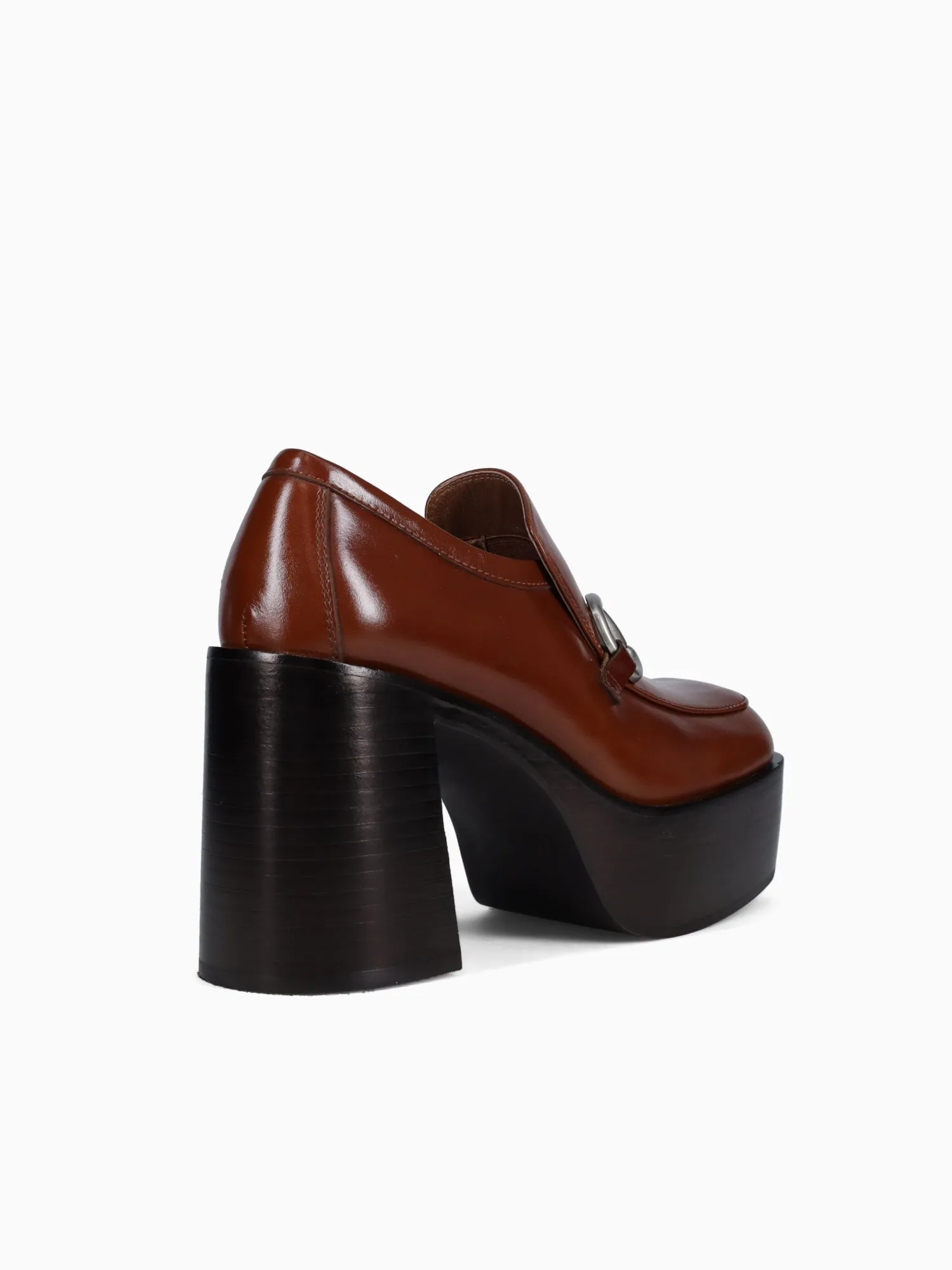 Curator Tan Silver leather Willa Loafers