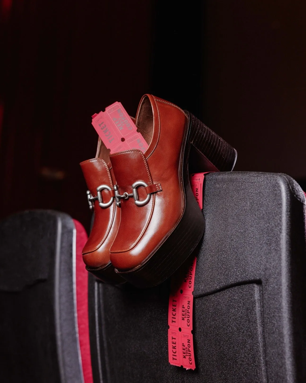 Curator Tan Silver leather Loafers Patent