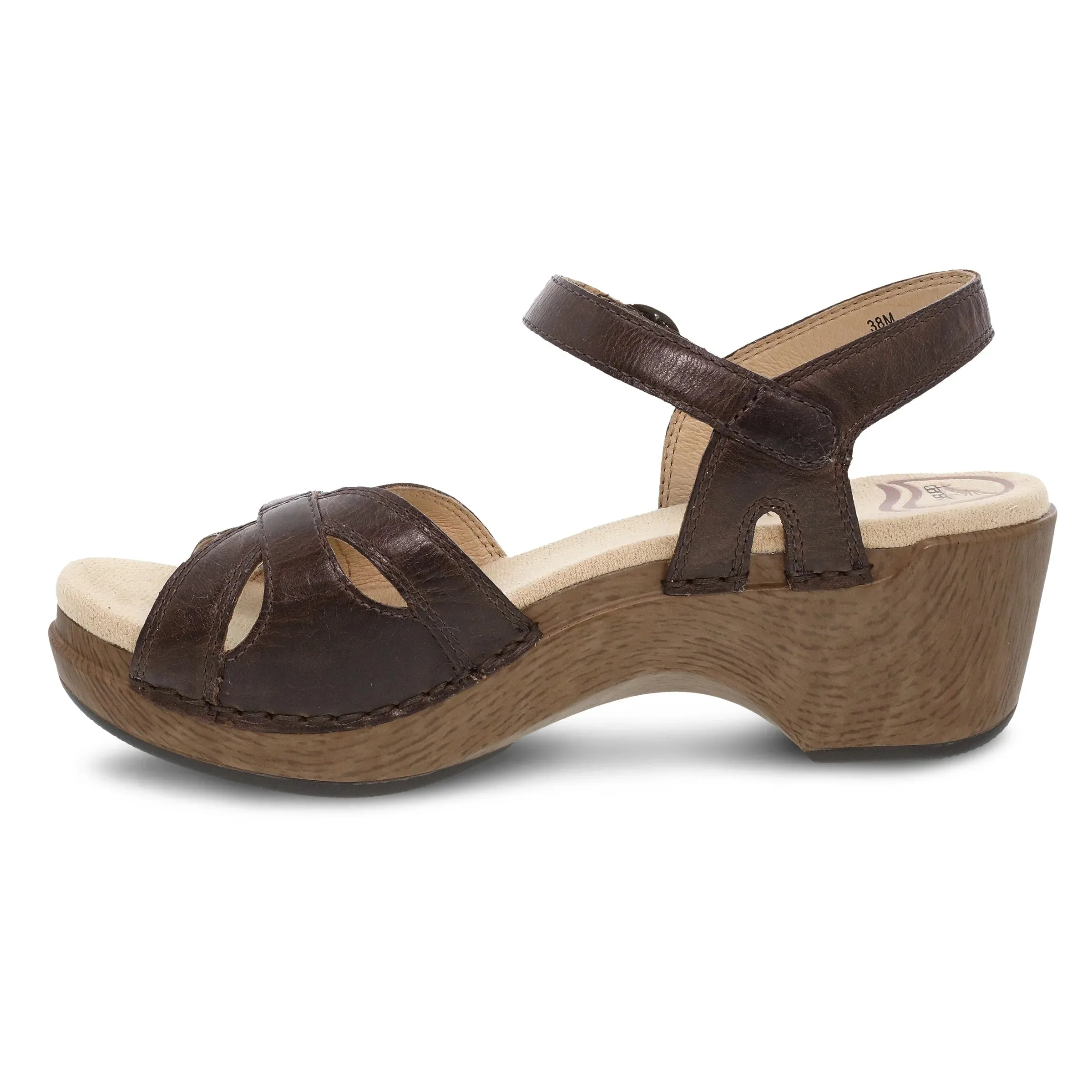 High Heels Sandals Dansko Season Pull Up Vintage Sandal - Teak