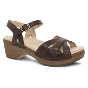 Sandals Thong Dansko Season Pull Up Vintage Sandal - Teak