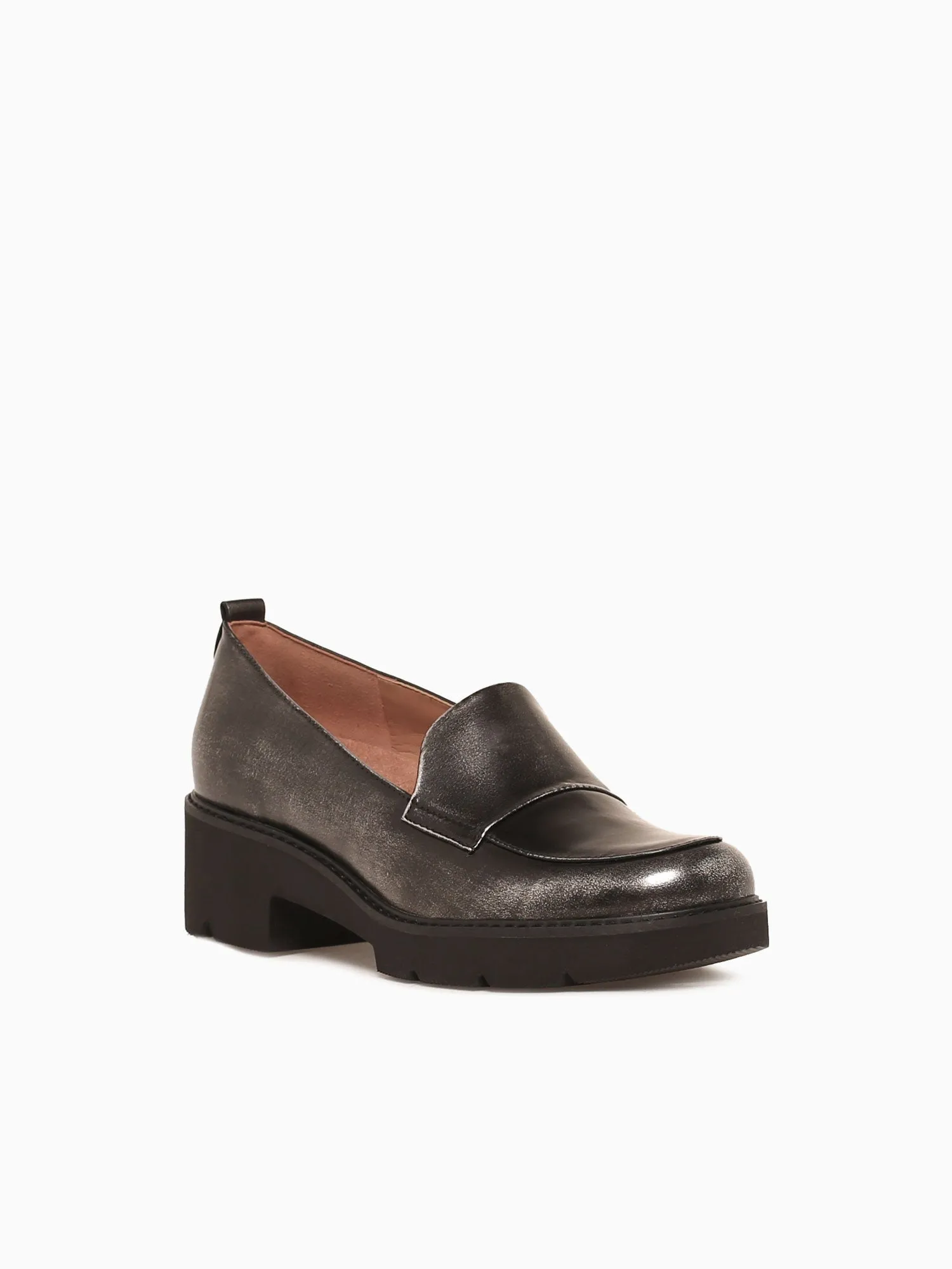 Crystal Loafers Darry Black Silver leather