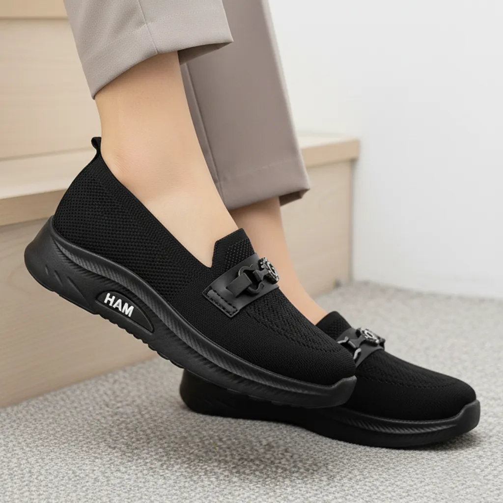 High Heels Worn High sole mesh shoes