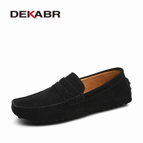 Colorway Basketball Shoes DEKABR Size 49 Men Casual Shoes Fashion Men Shoes Genuine Leather Men Loafers Moccasins Slip On Men's Flats Male Driving Shoes