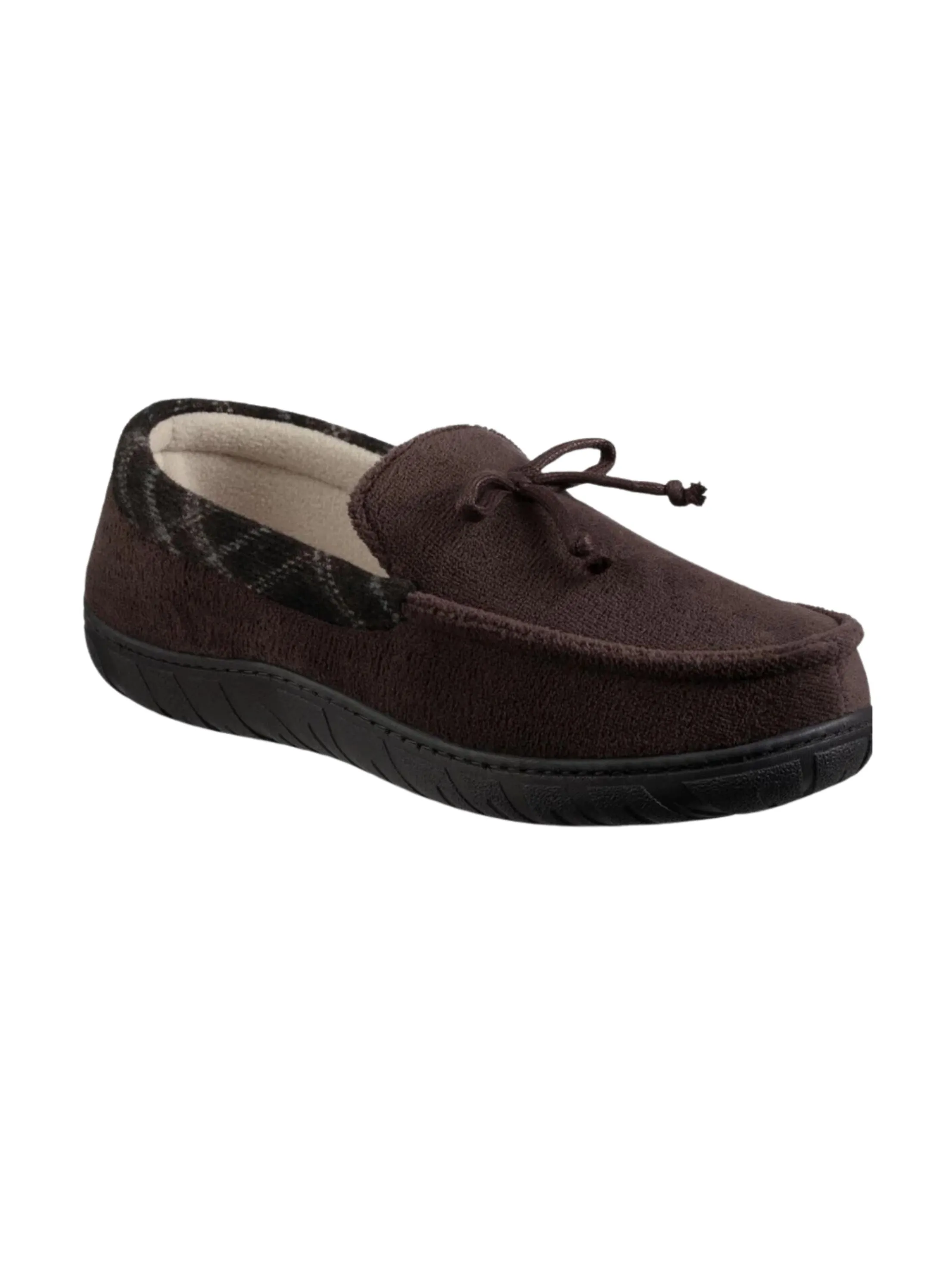 Men's Lined Comfort Bootie Slipper,Brown Shoes For Casual Biking