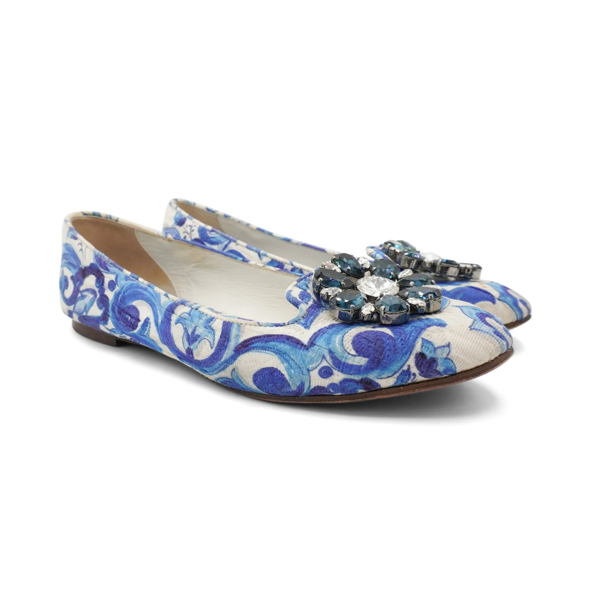 Patagonia Flat Shoes Dolce & Gabbana 'Majolica Tile' Flats - Women's 37.5