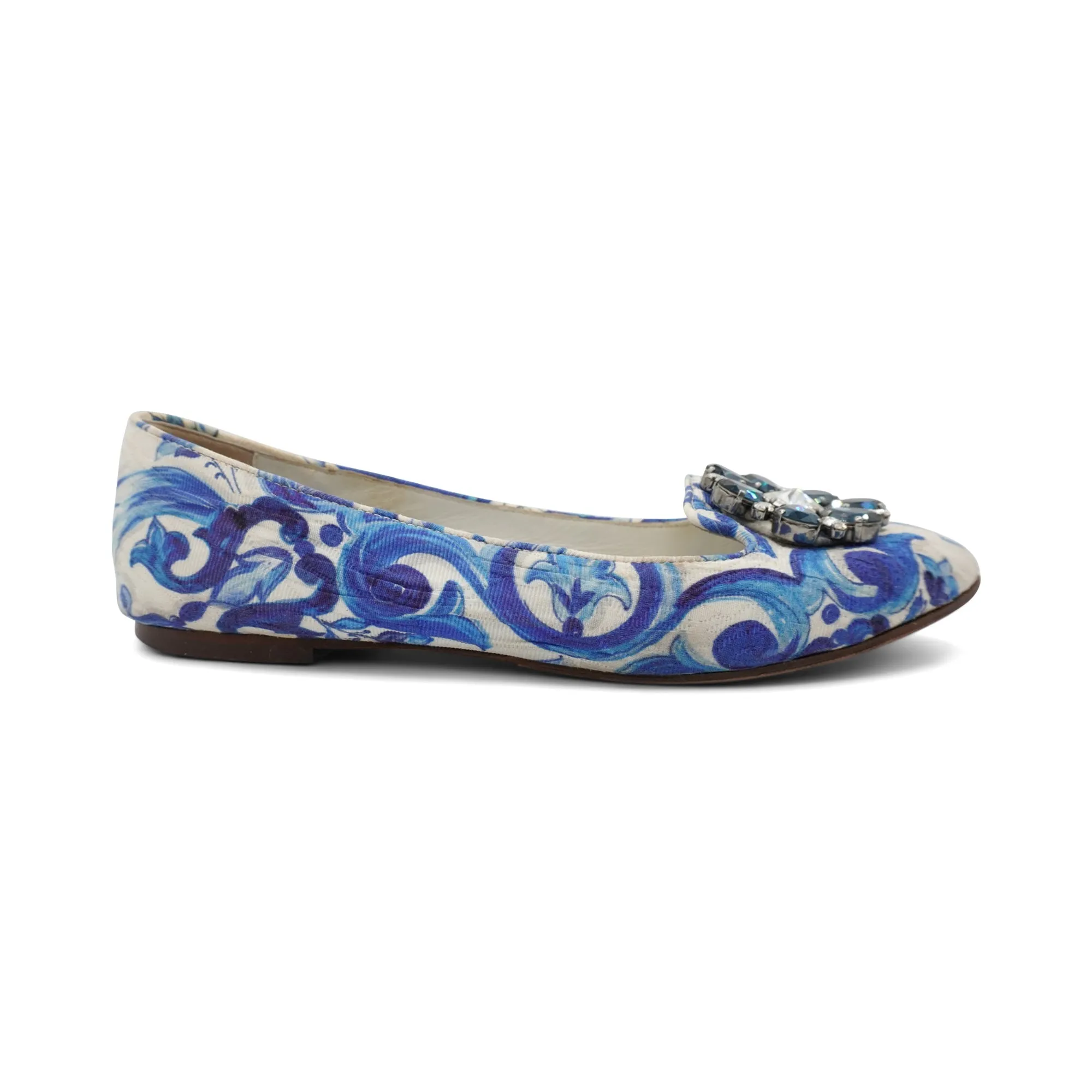 Dolce & Gabbana 'Majolica Tile' Flats - Women's 37.5 Time And Tru Shoes Flats