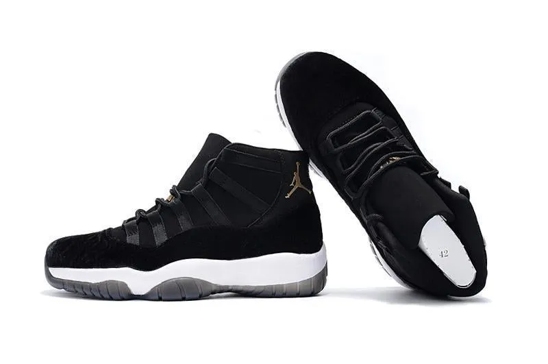 Best Custom Basketball Shoes Nike Air Jordan 11 Retro Black Velvet Basketball Men