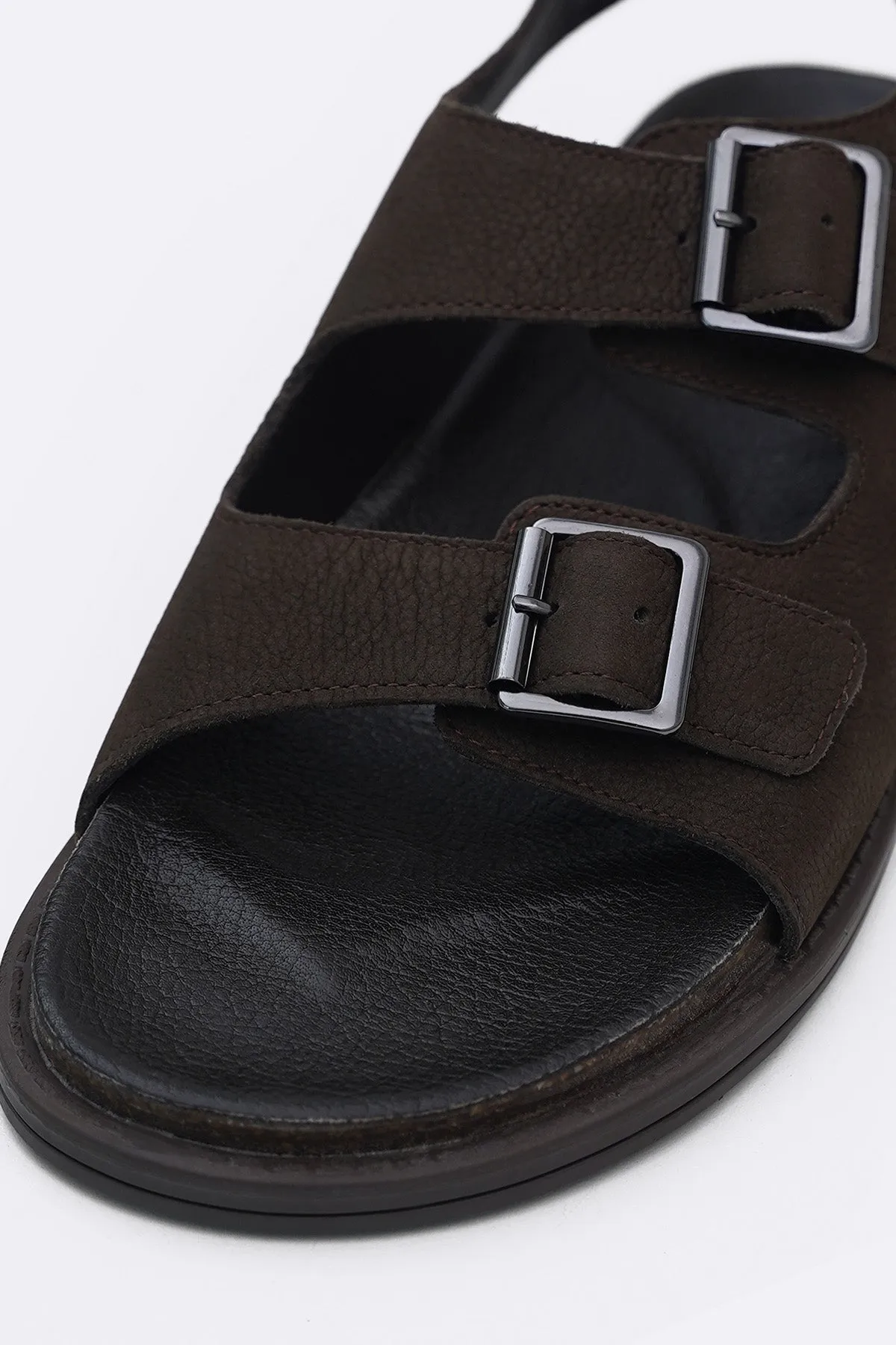 DOUBLE STRAP LEATHER SANDALS Sale Sandals