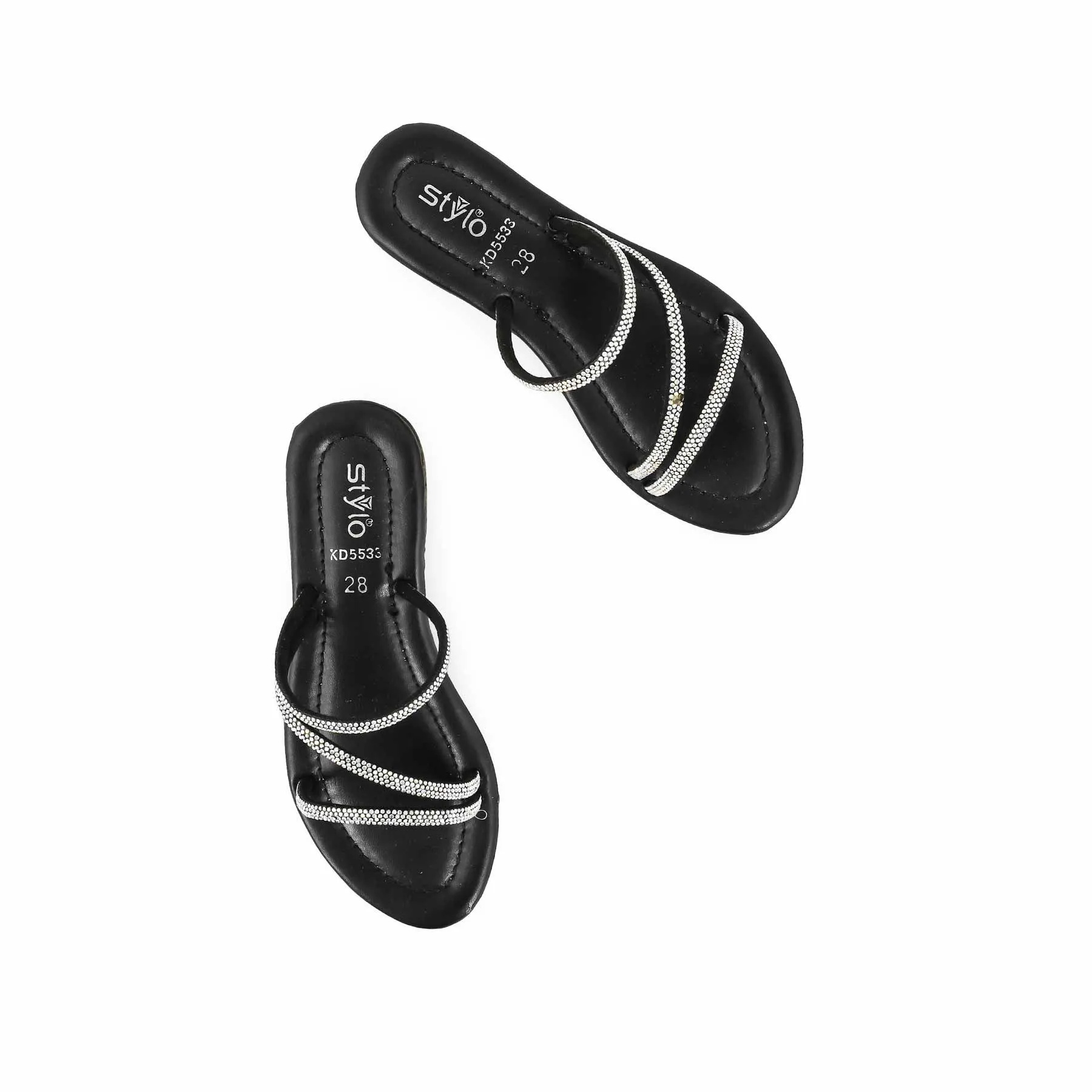 Riby Slippers Girls Black Casual Slipper KD5533