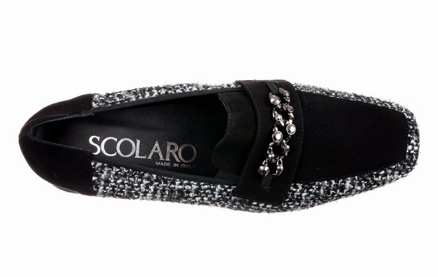 Zara Velvet Loafers Sco Tweed