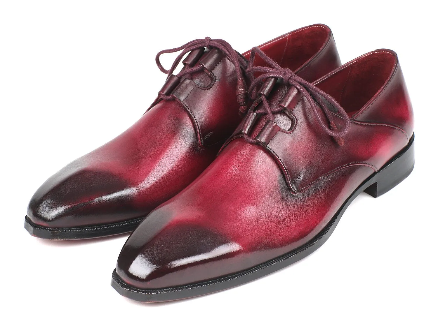 Paul Parkman Men's Ghillie Lacing Dress Shoes in Bordeaux Dress Shoes Size 9