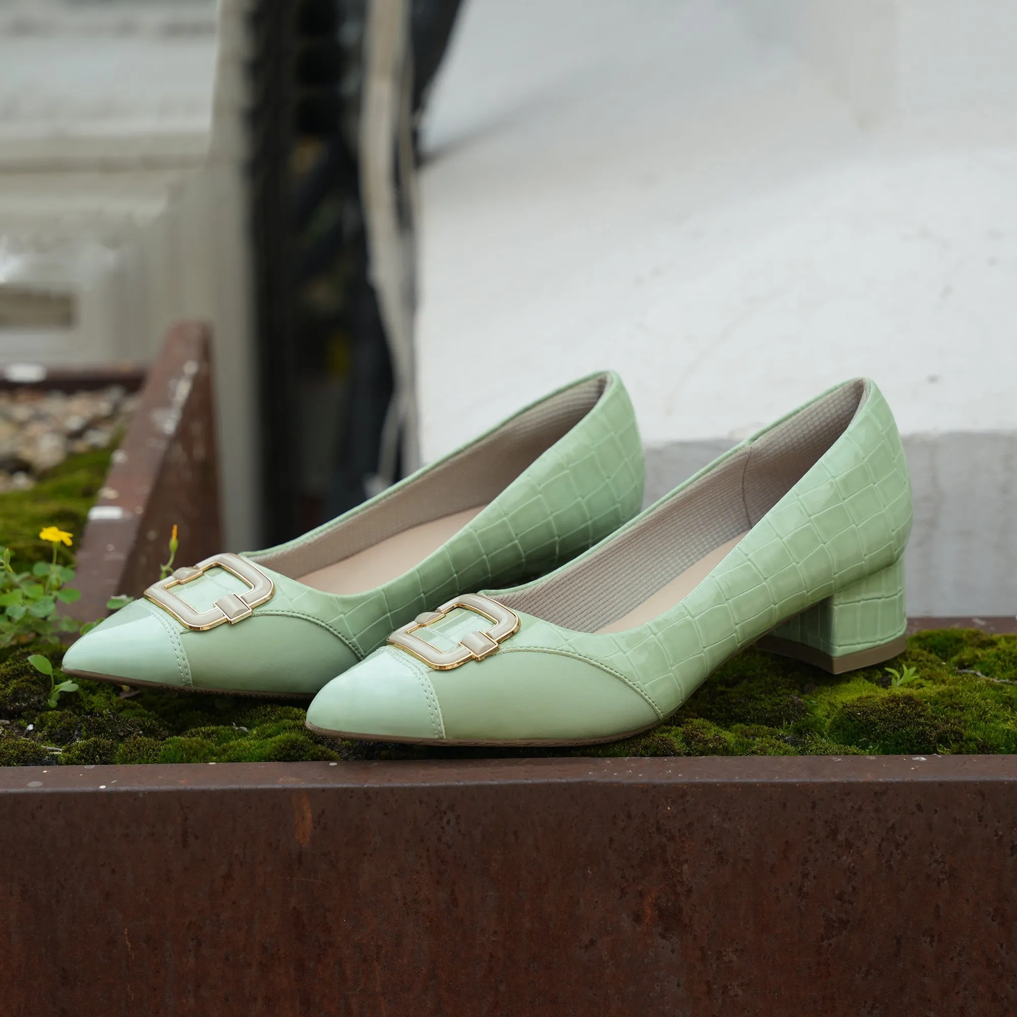 Green Pumps Dress-Sophia