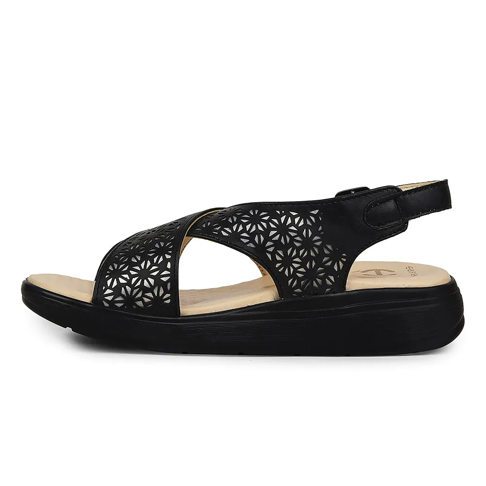 Sandals By Healers Black Casual Sandal For Women ZUBIE-7E By Liberty