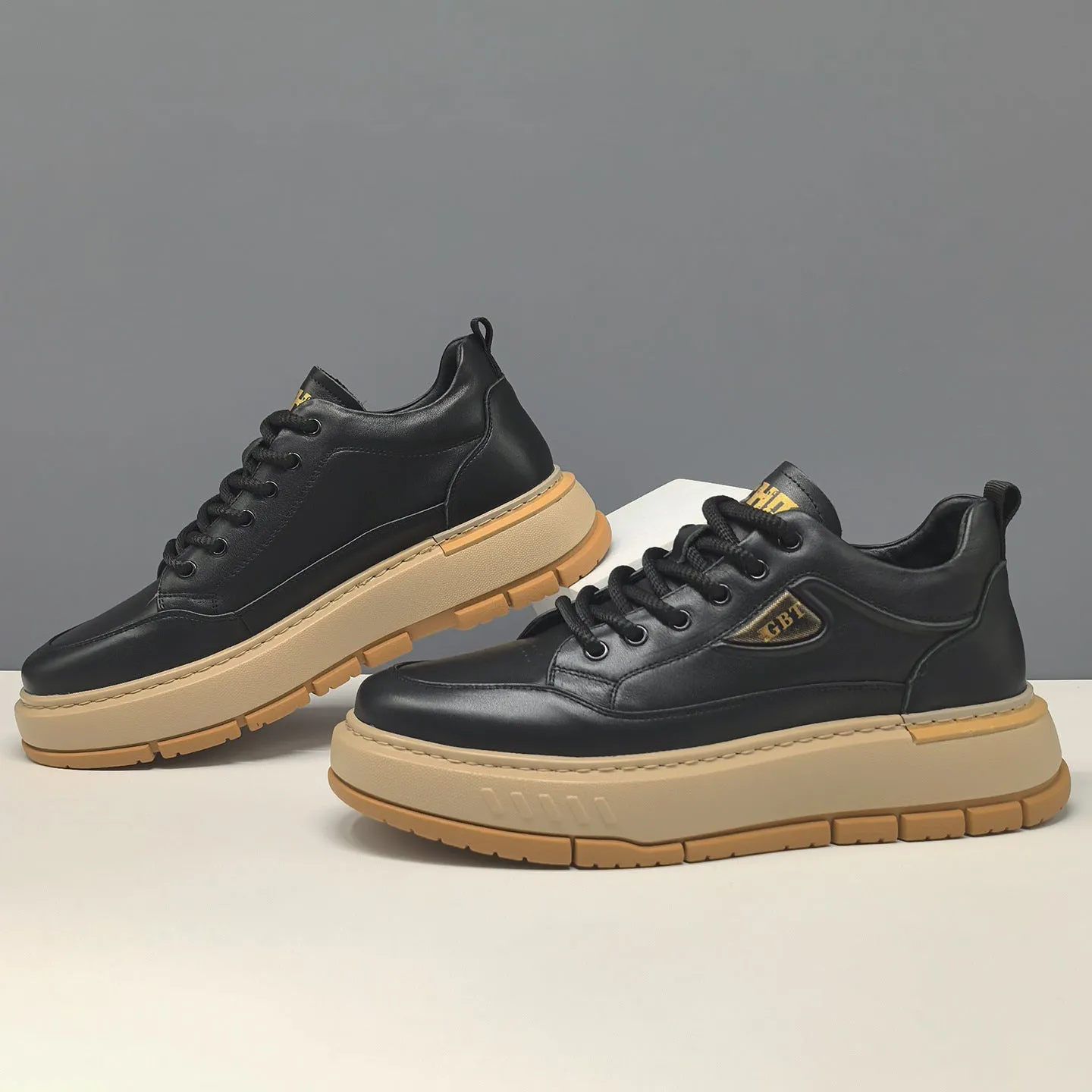 Air Force I Shadow Casual Shoes Men's Leather Platform Casual Sneakers