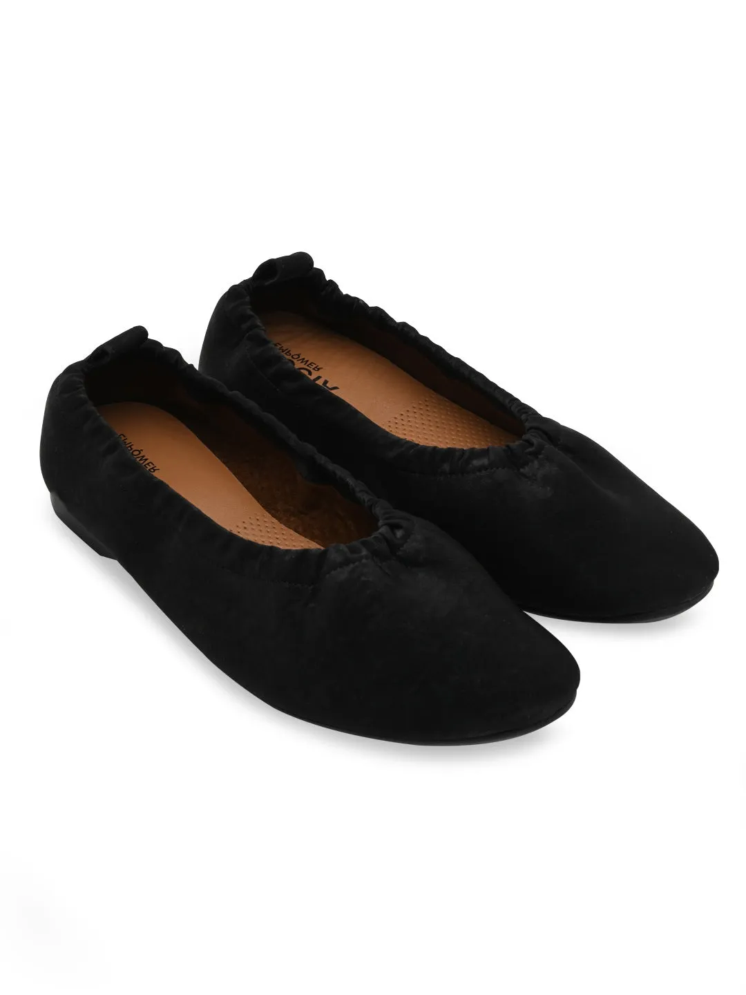 Empower By Rocia Black Women Elasticated Ballerinas Flat Ball Shoes