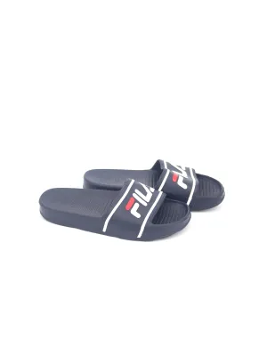 Men's Brand Logo Printed Slide,Navy Everyday Smart Casual Shoes