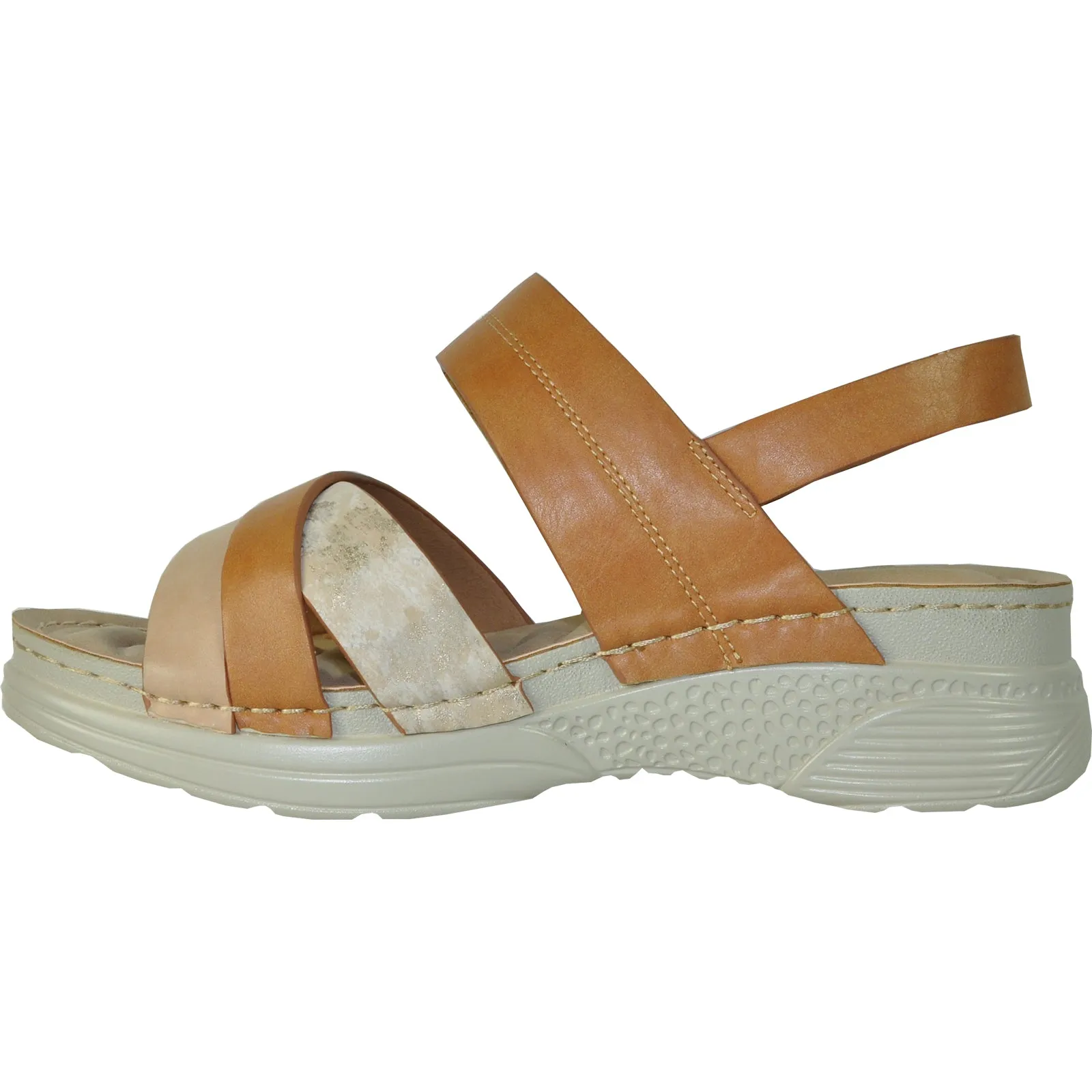 Sale Teva Sandals VANGELO Women Sandal CLARA Wedge Sandal Camel