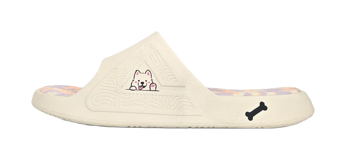 Slippers Animal PEAK Tai Ji1.0 Quiet, Slip Resistant, Odor Resistant Slide Slippers Unisex Beige White Pink
