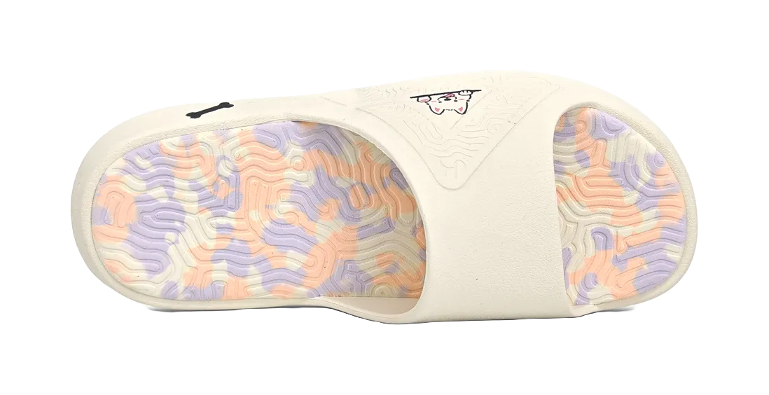 Swimming Pool Slippers PEAK Tai Ji1.0 Quiet, Slip Resistant, Odor Resistant Slide Slippers Unisex Beige White Pink