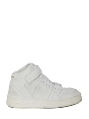 Saint Laurent logo-lettering Leather Sneakers Best Basketball Sneakers