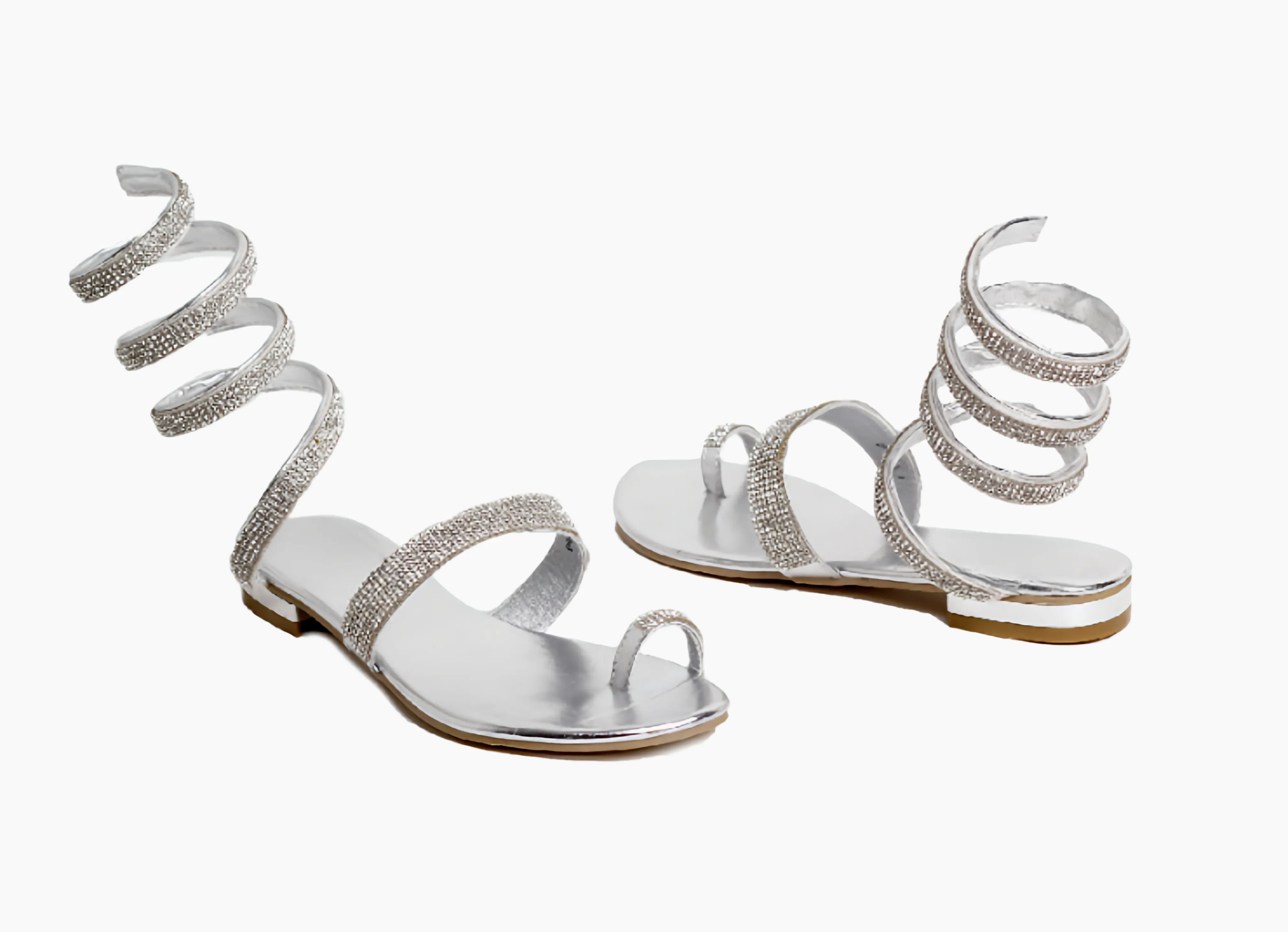 Wrap Around Leg Studded Sandal Sandals Ochi Ocho Rios