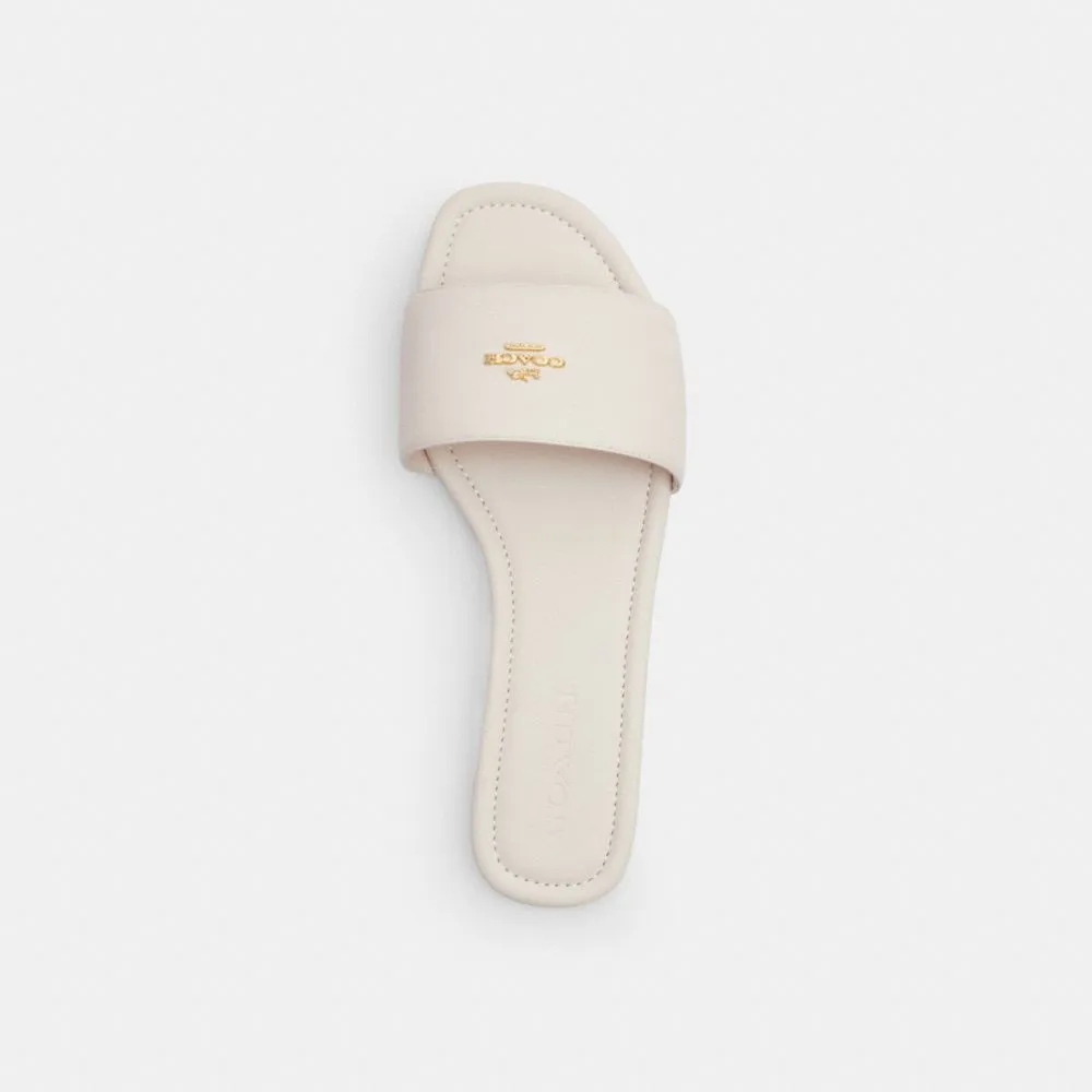 Coach Slide Sandal Chalk Sandals With Low Heel