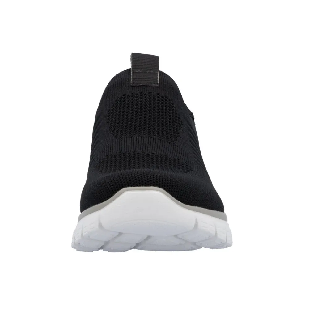 Rieker B6659 Timothy Black/Black Textile Shoe (Men's) Most Comfortable Leather Casual Shoes