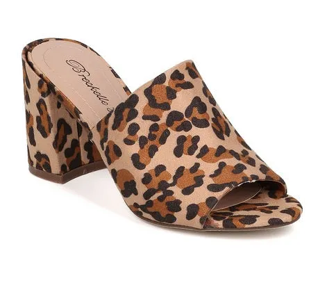 Women's Gala-01 Open Toe Block Low Heel Slip On Slide Mules Shoes Sandals Barbados Royal