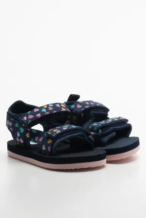 Heart Sandal Navy Sandals Ocho