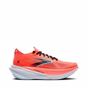 Basketball Shoes For Ankle Braces Brooks Men's Hyperion Max 3 Sneaker in Fiery Coral/Black