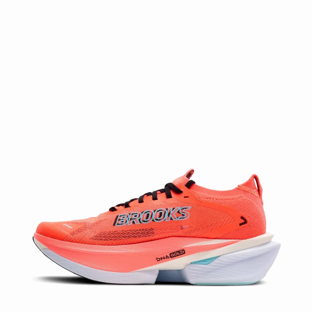 Brooks Men's Hyperion Max 3 Sneaker in Fiery Coral/Black Honeycomb Basketball Shoes
